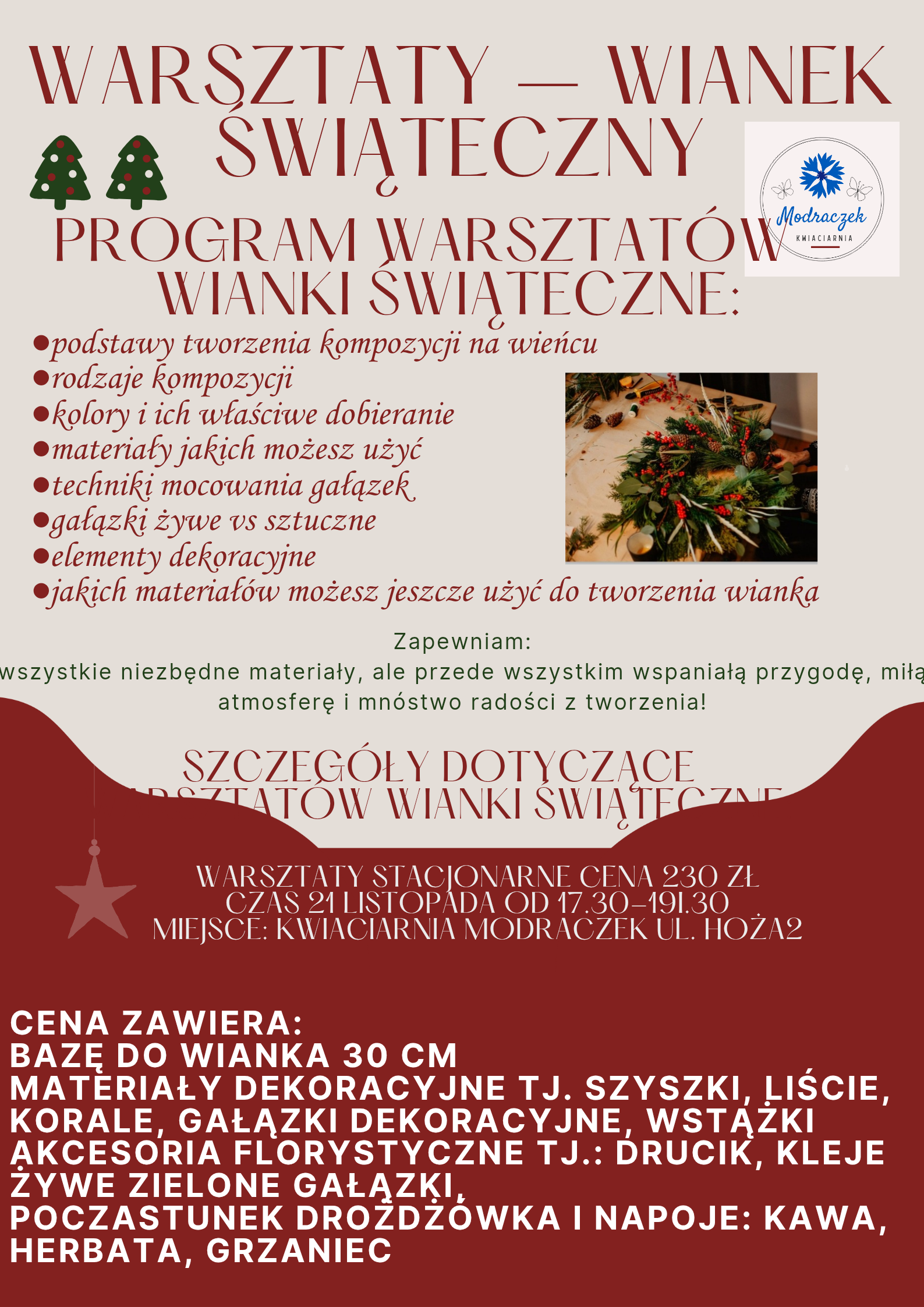 Warsztaty – wianek świąteczny